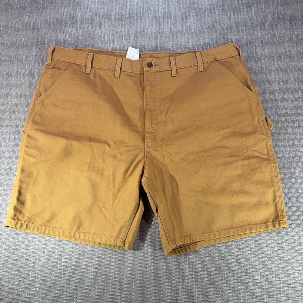 Carhartt Shorts Mens 46 Brown Cargo Canvas Relaxed Fit Workwear Utility
